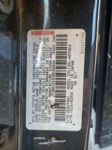 JTDBR32E830026858 - 2003 TOYOTA COROLLA CE BLACK photo 12