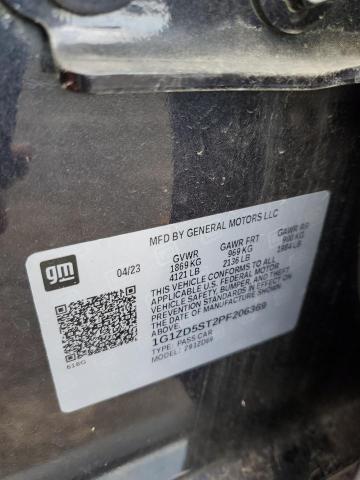 1G1ZD5ST2PF206369 - 2023 CHEVROLET MALIBU LT 黑色 照片 12