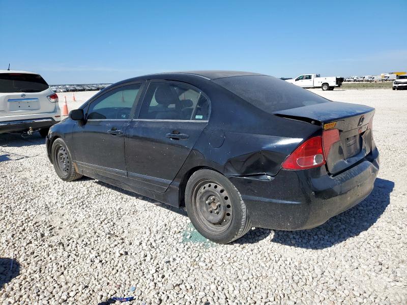 1HGFA16568L065382 - 2008 HONDA CIVIC LX BLACK photo 2