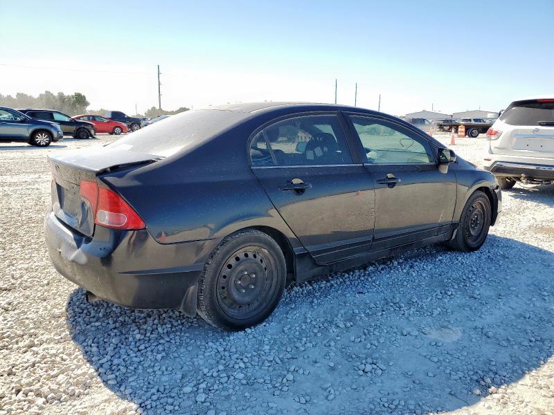 1HGFA16568L065382 - 2008 HONDA CIVIC LX BLACK photo 3