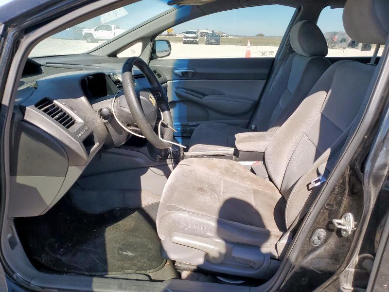 1HGFA16568L065382 - 2008 HONDA CIVIC LX BLACK photo 7