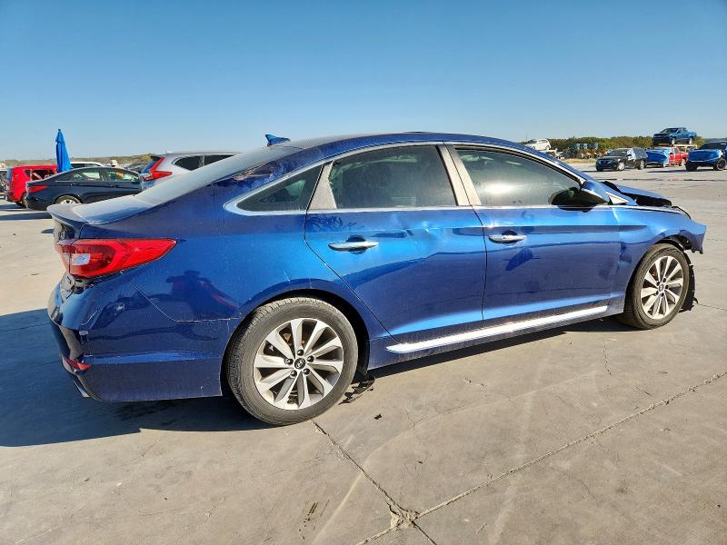 5NPE34AF4GH434037 - 2016 HYUNDAI SONATA SPORT BLUE photo 3