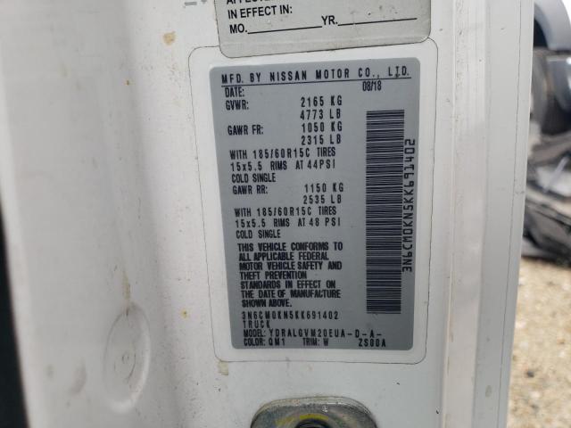 3N6CM0KN5KK691402 - 2019 NISSAN NV200 2.5S WHITE photo 14