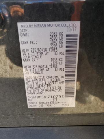 5N1AT2MT9JC710795 - 2018 NISSAN ROGUE S 黑色 照片 13