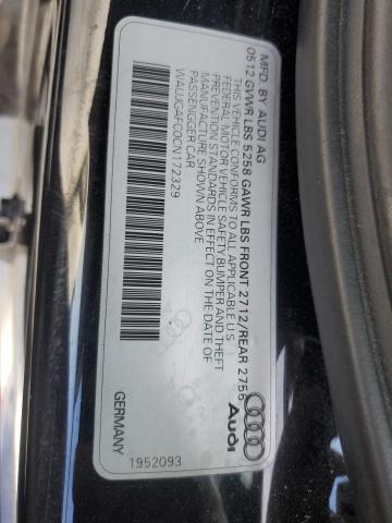 WAUJGAFC0CN172329 - 2012 AUDI A6 PRESTIGE Negro foto 13