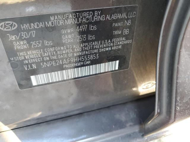 5NPE24AF9HH553853 - 2017 HYUNDAI SONATA SE 石墨色 照片 12