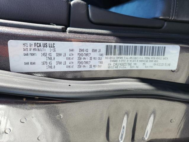 1C4RJFAG3GC317802 - 2016 JEEP GRAND CHER LAREDO GRAY photo 13