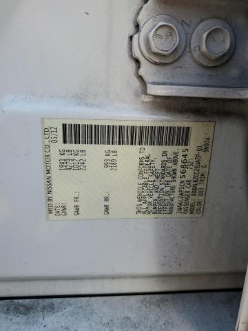1N4AL2AP1CN568645 - 2012 NISSAN ALTIMA BASE WHITE photo 12
