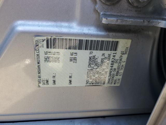 1N4AL2AP4CN488241 - 2012 NISSAN ALTIMA BASE Серебристый фото 13