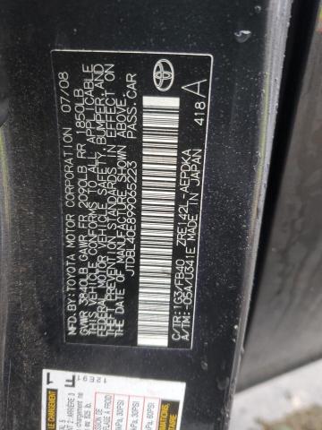 JTDBL40E899065223 - 2009 TOYOTA COROLLA BASE CHARCOAL photo 13