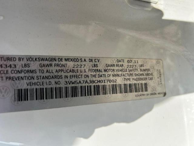 3VW5A7AJ8CM017002 - 2012 VOLKSWAGEN JETTA GLI 白色 照片 10