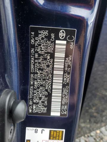 JTDKN3DU4F0398346 - 2015 TOYOTA PRIUS BLUE photo 12