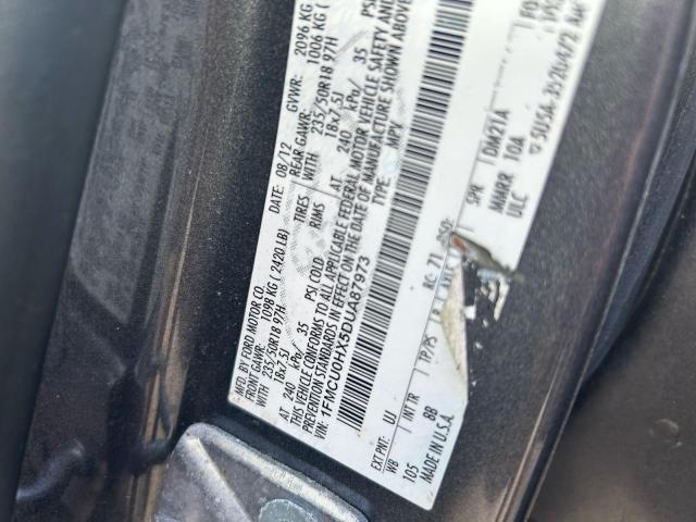 1FMCU0HX5DUA87973 - 2013 FORD ESCAPE SEL GRAY photo 10