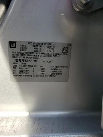 1GCRCPEH2EZ217719 - 2014 CHEVROLET SILVERADO C1500 SILVER photo 12