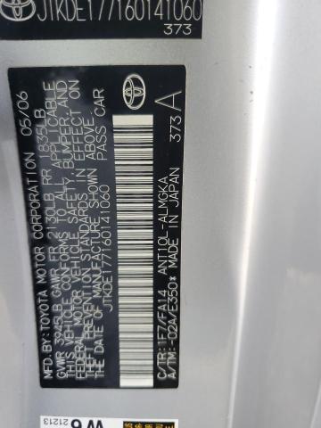 JTKDE177160141060 - 2006 TOYOTA SCION TC Серебристый фото 13