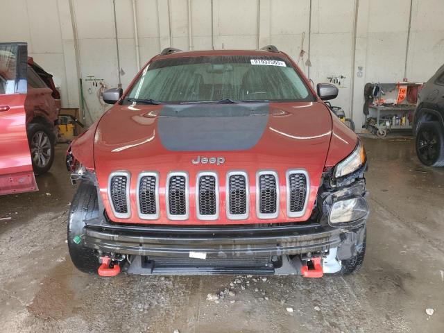 1C4PJMBB0EW201872 - 2014 JEEP CHEROKEE TRAILHAWK BURGUNDY photo 5