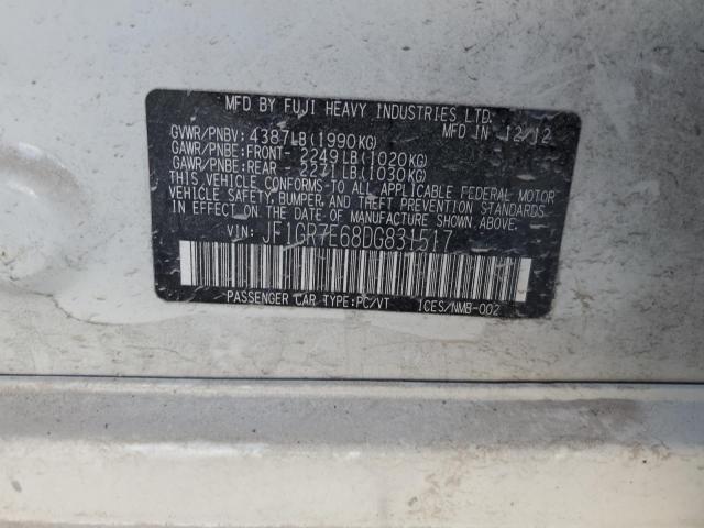 JF1GR7E68DG831517 - 2013 SUBARU IMPREZA WRX Bej foto 13