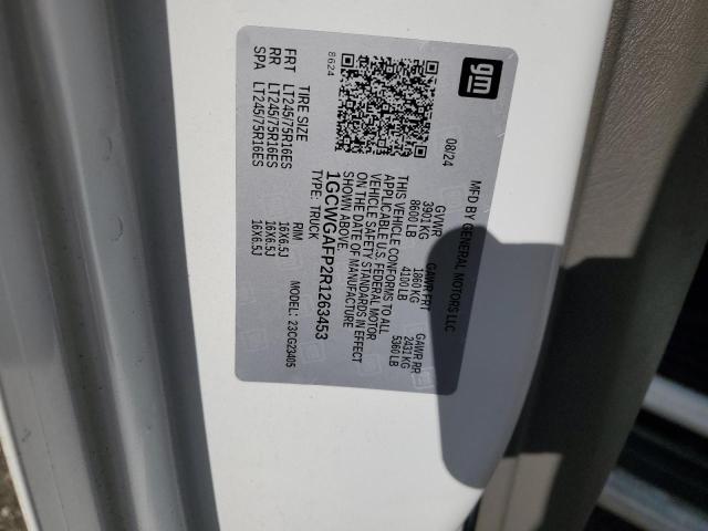 1GCWGAFP2R1263453 - 2024 CHEVROLET EXPRESS G2 თეთრი ფოტო 13