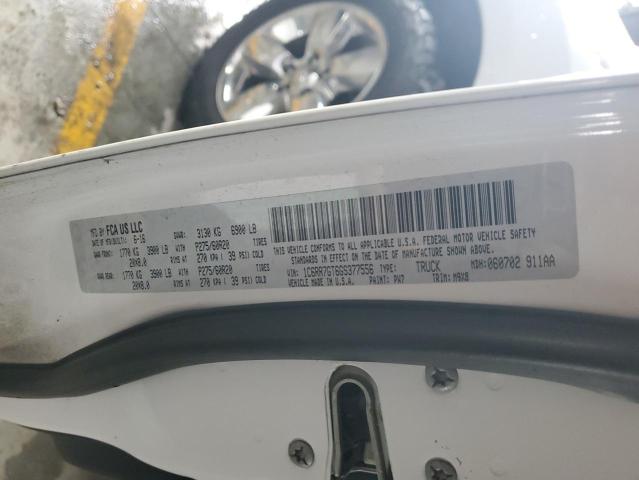 1C6RR7GT6GS377556 - 2016 RAM 1500 SLT 白色 照片 12