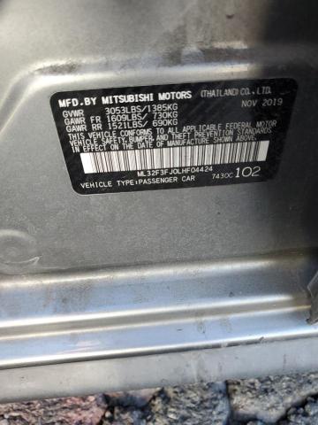 ML32F3FJ0LHF04424 - 2020 MITSUBISHI MIRAGE G4 ES GRAY photo 12