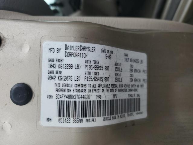 3C4FY48BX3T644628 - 2003 CHRYSLER PT CRUISER CLASSIC 双色 照片 13