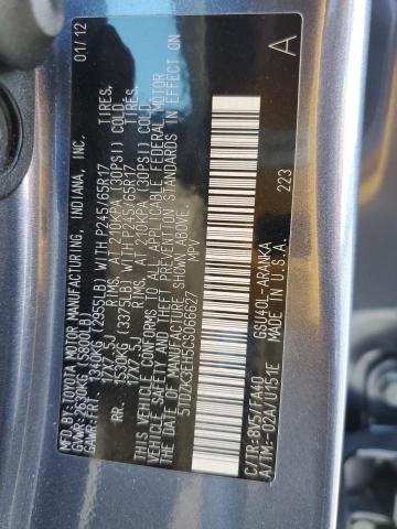 5TDZK3EH5CS066627 - 2012 TOYOTA HIGHLANDER BASE Türkis Foto 13