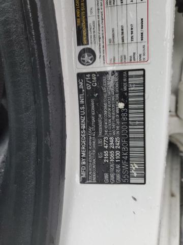 55SWF4KB0FU001883 - 2014 MERCEDES-BENZ C 300 4MATIC WHITE photo 12