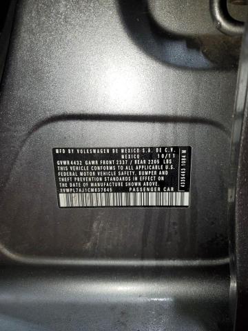 3VWPL7AJ1CM637645 - 2012 VOLKSWAGEN JETTA TDI Gümüş foto 12