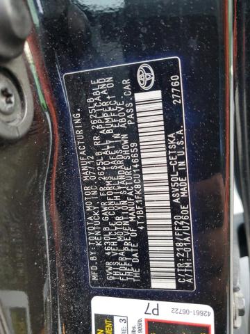 4T1BF1FK8CU146659 - 2012 TOYOTA CAMRY BASE შავი ფოტო 13