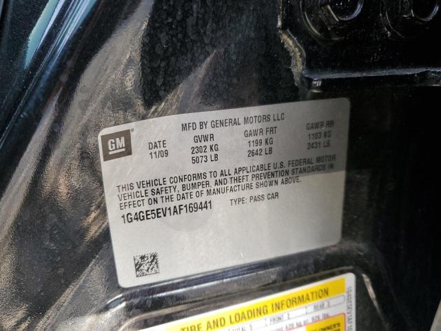 1G4GE5EV1AF169441 - 2010 BUICK LACROSSE CXS BLACK photo 12