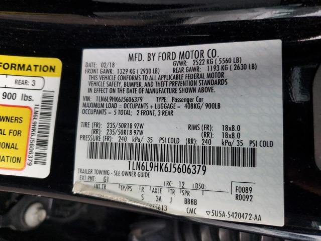 1LN6L9HK6J5606379 - 2018 LINCOLN CONTINENTA BLACK photo 13