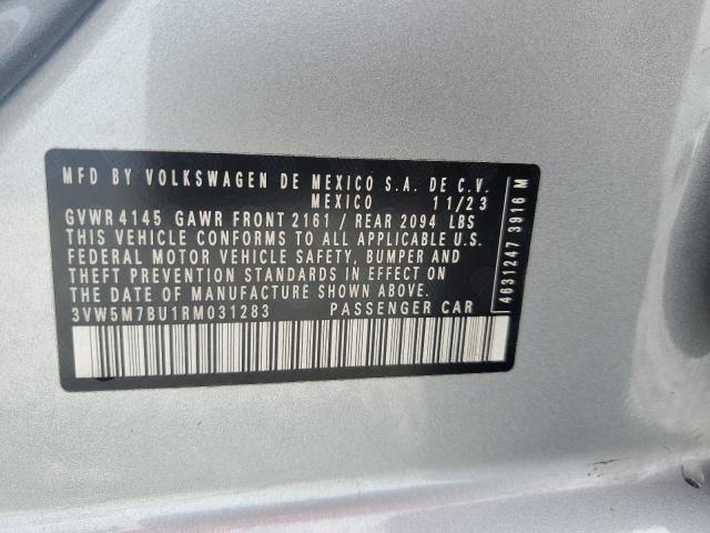 3VW5M7BU1RM031283 - 2024 VOLKSWAGEN JETTA S ვერცხლისფერი ფოტო 13