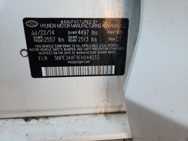 5NPE34AF9FH044033 - 2015 HYUNDAI SONATA SPORT 白色 照片 12