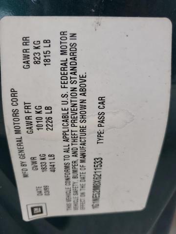 1G1NE52M8X6211533 - 1999 CHEVROLET MALIBU LS GREEN photo 12