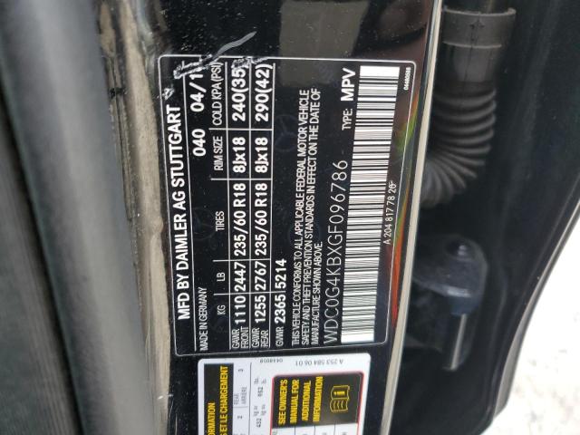 WDC0G4KBXGF096786 - 2016 MERCEDES-BENZ GLC 300 4MATIC BLACK photo 13