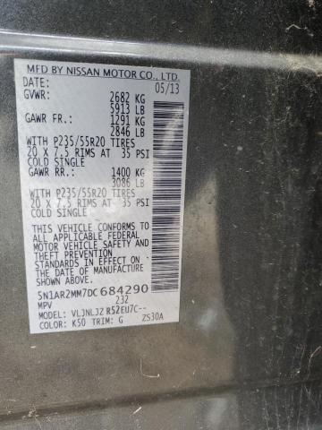 5N1AR2MM7DC684290 - 2013 NISSAN PATHFINDER S 灰色 照片 13