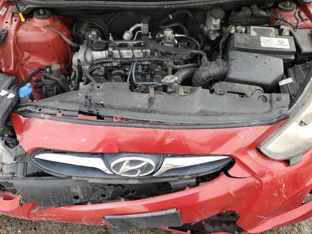 KMHCU4AE9CU100058 - 2012 HYUNDAI ACCENT GLS წითელი ფოტო 11