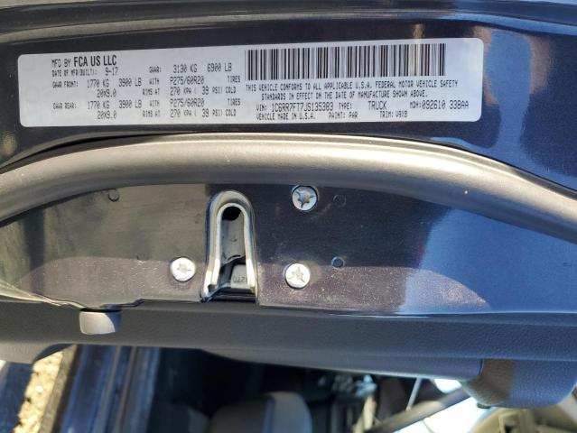 1C6RR7FT7JS135383 - 2018 RAM 1500 ST Grafito foto 12