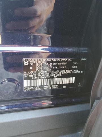 2T3W1RFV5MW143963 - 2021 TOYOTA RAV4 XLE BLUE photo 13