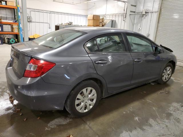 19XFB2F50CE024359 - 2012 HONDA CIVIC LX ნაცრისფერი ფოტო 3