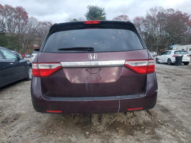 5FNRL5H63BB009123 - 2011 HONDA ODYSSEY EXL MAROON photo 6