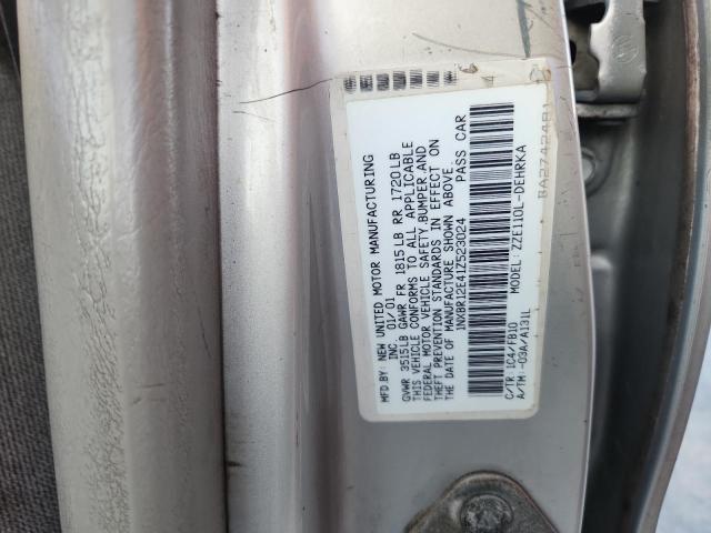 1NXBR12E41Z523024 - 2001 TOYOTA COROLLA CE SILVER photo 12