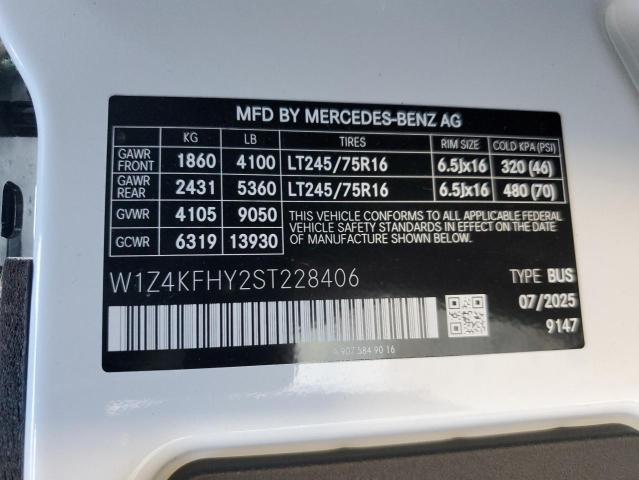 W1Z4KFHY2ST228406 - 2025 MERCEDES-BENZ SPRINTER 2500 WHITE photo 14