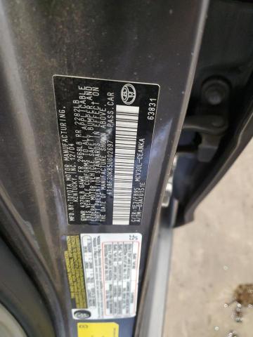 4T1BF30K85U602697 - 2005 TOYOTA CAMRY LE Մոխրագույն լուսանկար 12