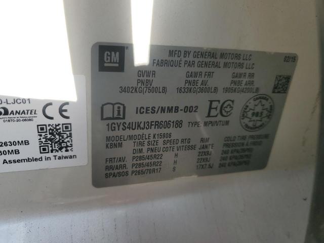 1GYS4UKJ3FR606188 - 2015 CADILLAC ESCALADE ESV PLATINUM Ağ foto 13