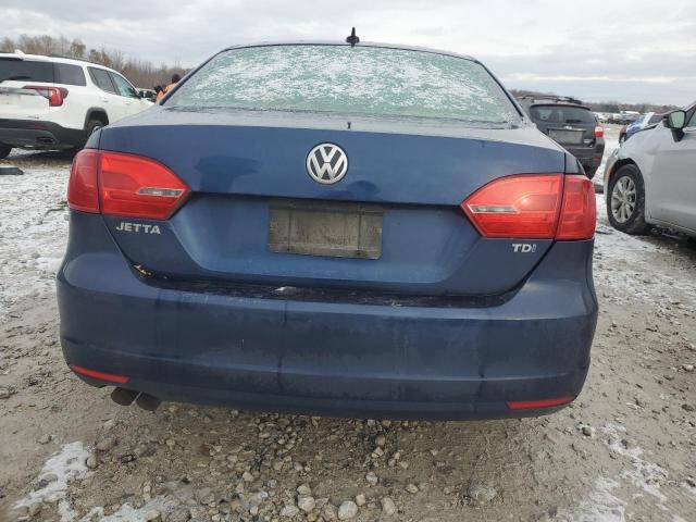 3VWLL7AJXCM472306 - 2012 VOLKSWAGEN JETTA TDI BLUE photo 6