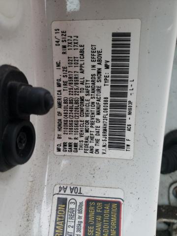 5J6RM4H73FL060988 - 2015 HONDA CR-V EXL WHITE photo 13