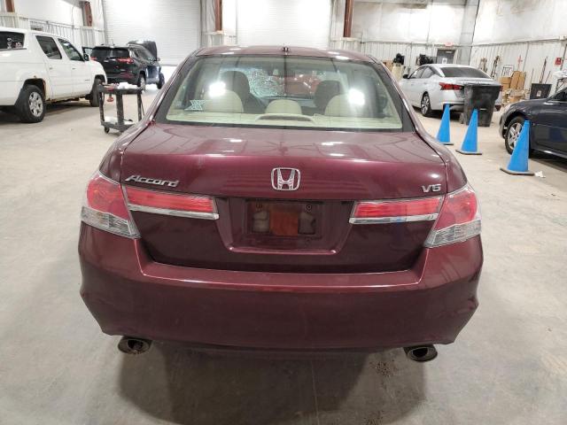 1HGCP3F83CA014725 - 2012 HONDA ACCORD EXL Бордовый фото 6