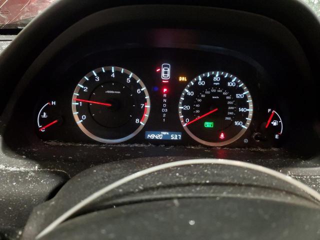 1HGCP3F83CA014725 - 2012 HONDA ACCORD EXL Бордовый фото 9