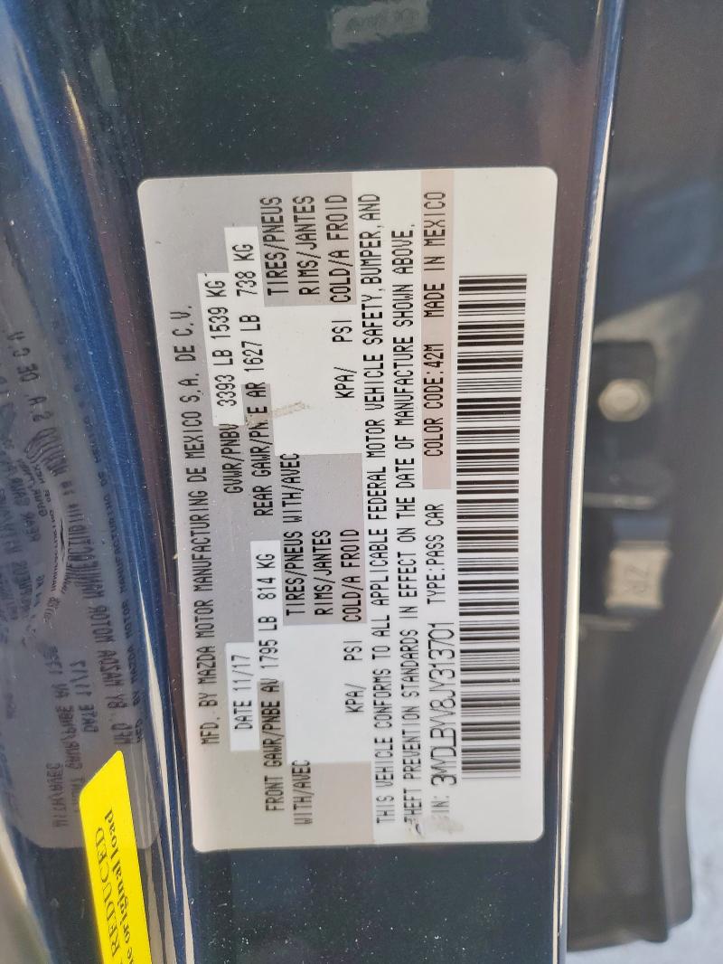 3MYDLBYV8JY313701 - 2018 TOYOTA YARIS IA ლურჯი ფოტო 13